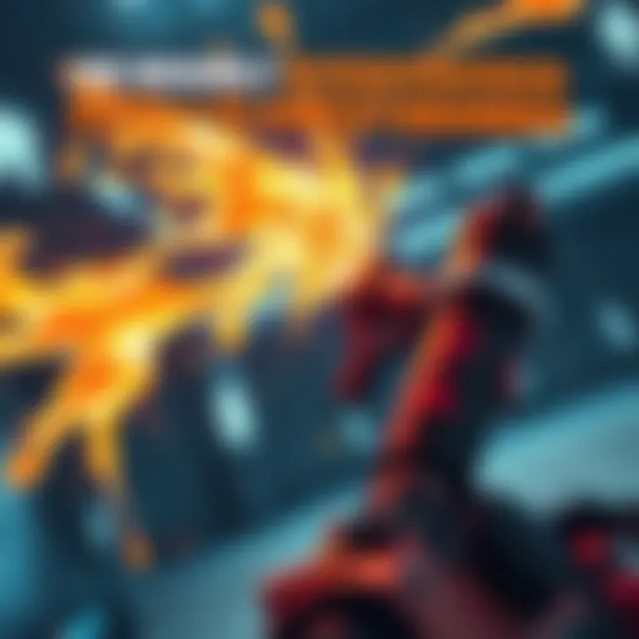 Goo and flamethrower in action A character using a goo and flamethrower combo in a game, showcasing the powerful attack with fiery effects and goo splatter