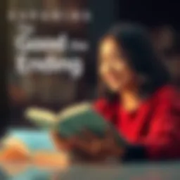 A person reflecting with a satisfied smile while reading a book, symbolizing the joy of a great ending in narratives.