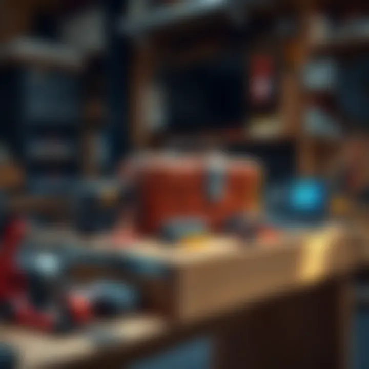 A Good Ole Phoenix Kit displayed on a wooden workbench with tools and accessories around it, showcasing its design and functionality.