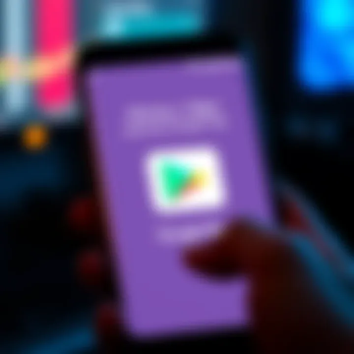 A smartphone screen displaying the Google Play payment option with a credit card icon