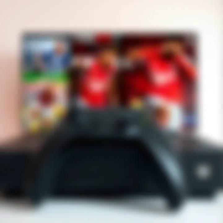 A collection of top Gooner games showcased on an Xbox console, featuring action-packed game covers and a controller ready for play.