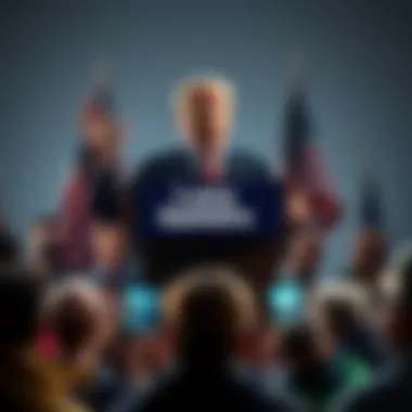GOP Medicaid Cuts Controversy A GOP politician speaking at a podium with the phrase 'Lazy Gamers' displayed, surrounded by concerned citizens discussing Medicaid cuts.
