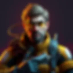 Vibrant fan art depicting Gordon Freeman, the main character from Half-Life 2, showcasing his iconic look with glasses and crowbar in a dramatic pose.