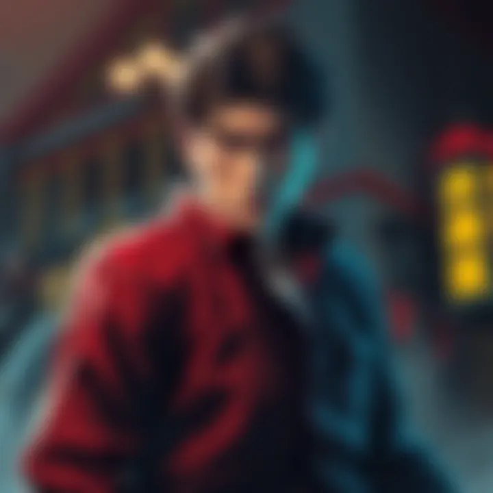 Goro Takemura standing with a serious expression, in a dynamic scene from the game, showcasing his determination to survive.