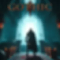 A character from the Gothic remake standing in a dark fantasy setting with impressive graphics and atmosphere.