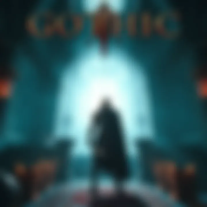 A character from the Gothic remake standing in a dark fantasy setting with impressive graphics and atmosphere.