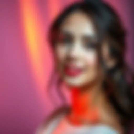 Grace showcasing her charm and elegance against a soft background