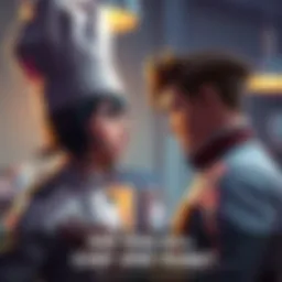 Grace faces off against Chef and Chunk in a tense moment while planning her strategy.