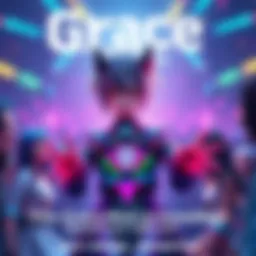 A screenshot of the Grace character mod created by Zkys3dge, displaying vibrant colors and unique design, with players expressing excitement.