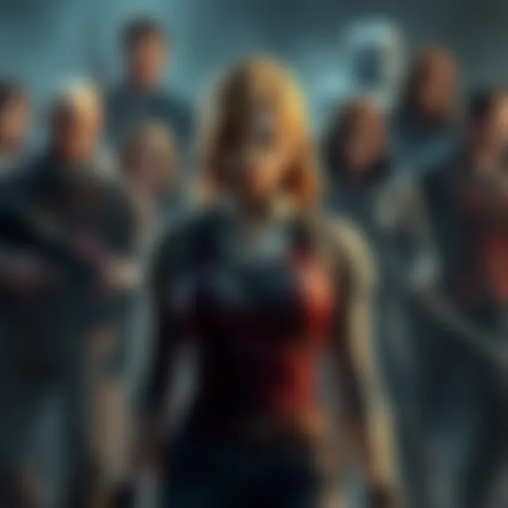 Grace stands confidently at the forefront with iconic Resident Evil characters in the background, representing a new era in the franchise.