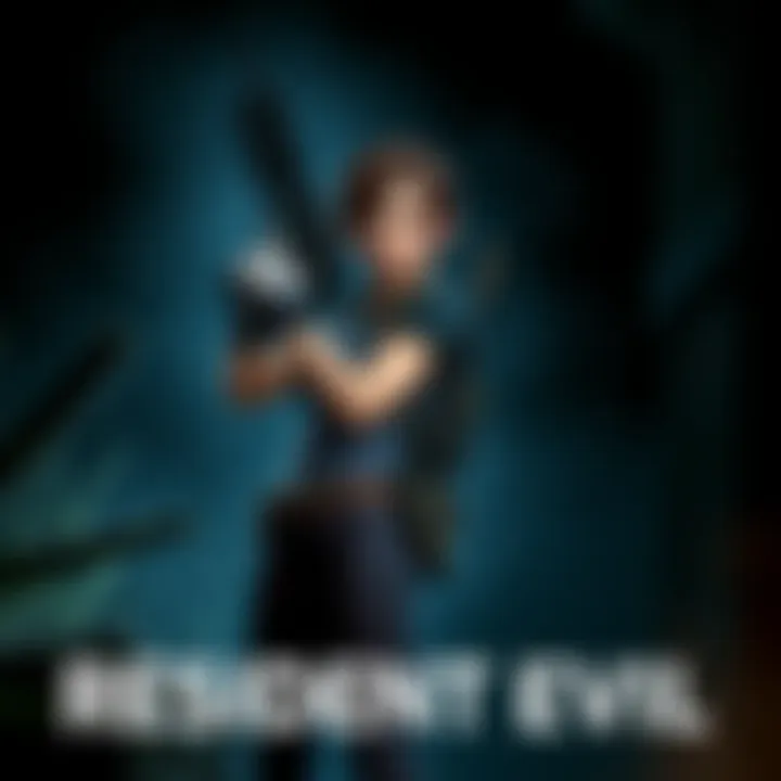 Grace ready for action in Resident Evil Grace stands confidently with a weapon in hand, set against a dark, eerie background typical of the Resident Evil series, hinting at her potential role as the next main character.