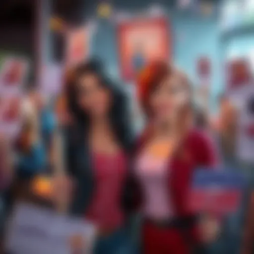 Grace and Rose smiling together, showcasing their friendship and charm, surrounded by fans holding signs calling for their return.