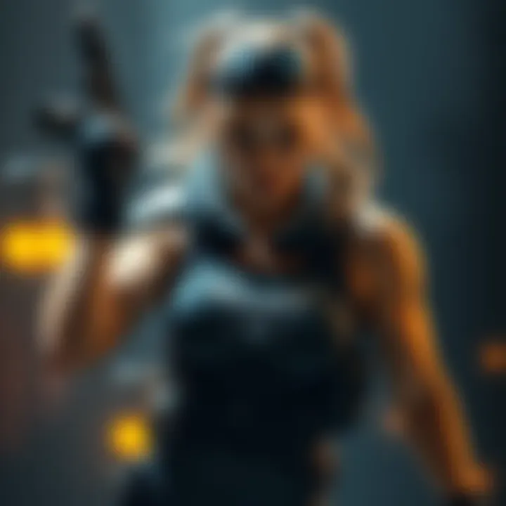 Grace Training Edit A digital artwork showing Grace in a strong, athletic pose, inspired by Chris Redfield's training style. She wears tactical gear and has a determined expression, symbolizing empowerment.