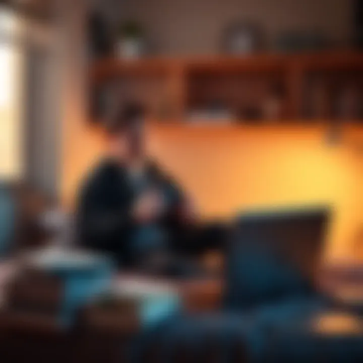 A graduate student sits on a bed in a dorm room, playing Xbox Series S with a focused expression while surrounded by textbooks and a laptop.