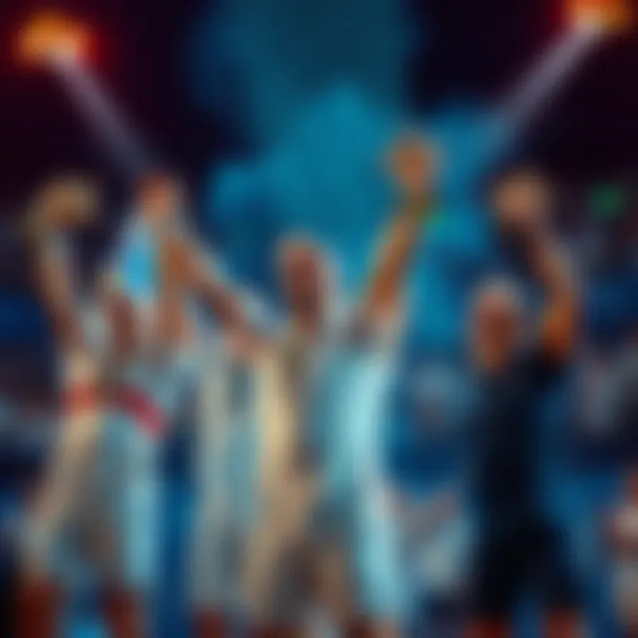 Athletes rejoicing with trophies after winning Grand Slam events, showcasing their excitement and pride.