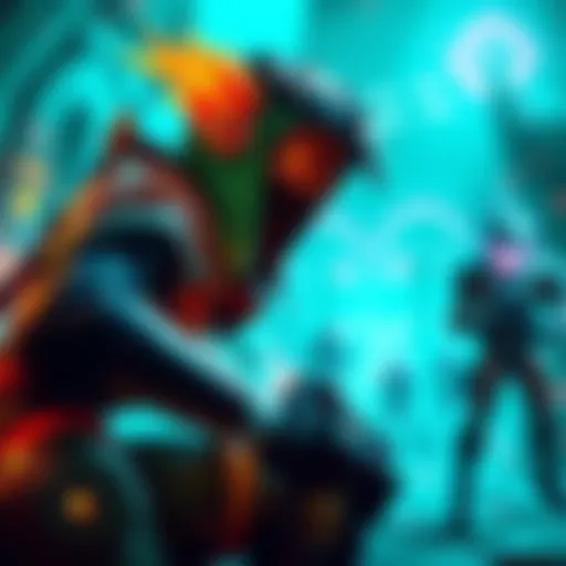 A gaming character preparing for a Grandmaster Nightfall event in a challenging environment, showcasing intense gameplay and teamwork.