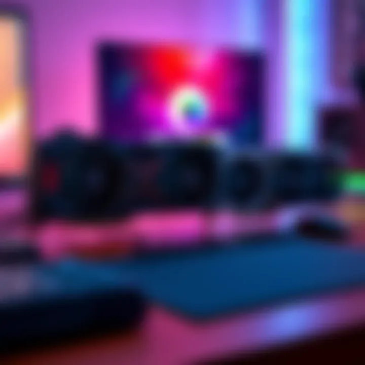 Comparison of RTX 2070 Super and GTX 1080 Ti graphics cards on a desk