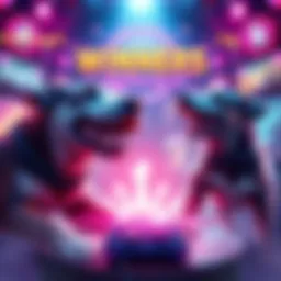 An announcement graphic celebrating the winners of Grapple Dog and RePulse-X on Twitch, featuring vibrant colors and game-related imagery.