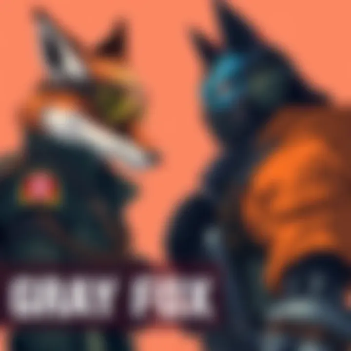 Illustration of Gray Fox and Big Boss meeting in a tense moment, showcasing their distinct military outfits and expressions.