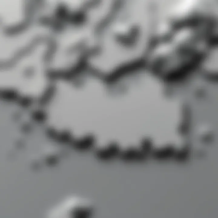 An illustration showing a gray boxed map layout with basic shapes and outlines, emphasizing the structure of a game map.