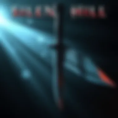 The Great Knife weapon displayed in a dark setting from Silent Hill 2 Remake, showing its sharp blade and ominous presence.