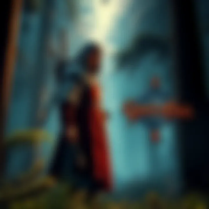 A character in GreedFall wearing period clothing, standing in a lush forest with a mystical background.