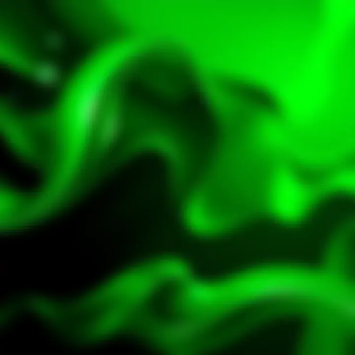 A vibrant green background design suitable for a Steam profile, featuring various shades of green and abstract shapes.
