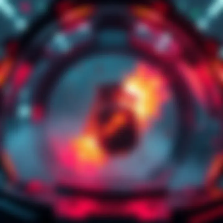 A grenade explodes inside a dome shield, creating chaos in a safe zone during a gaming scene.