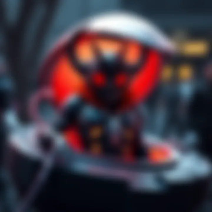 Grendel Turbis Hatch Issue Grendel Turbis character with a hatch not fully opening, showcasing a design problem