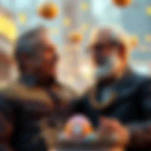 Grif and Simmons sharing a nostalgic moment during the 25 Year Anniversary Easter Egg event