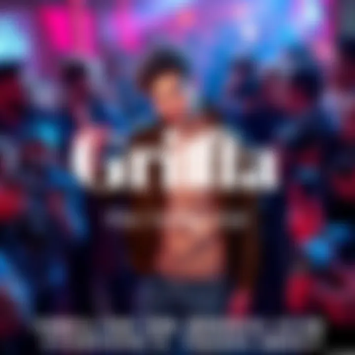 Griffa striking a pose with a confident smile, dressed in stylish attire, surrounded by fans and media, showcasing their rising popularity in the entertainment world.