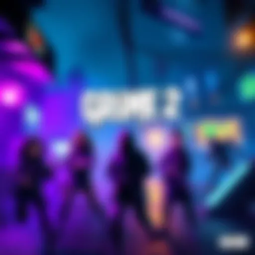 A vibrant scene showcasing Grime 2 gameplay with unique characters and environments