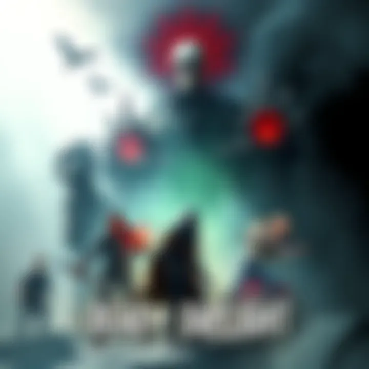 An illustration showing the Grimoire concept with characters and elements from Dead by Daylight.