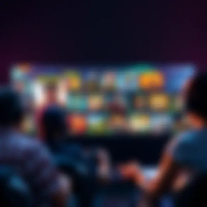 A selection of popular grind games displayed on a gaming screen with players discussing their favorites