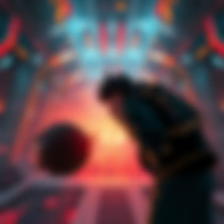 A gamer appears frustrated while trying to exit the Grisha Arena, showing a scene of a virtual environment filled with obstacles.