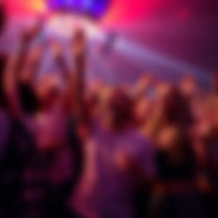 Group at Orb Event Celebrating A group of excited people celebrating at the Orb event, showing joy and energy as they embrace the experience.