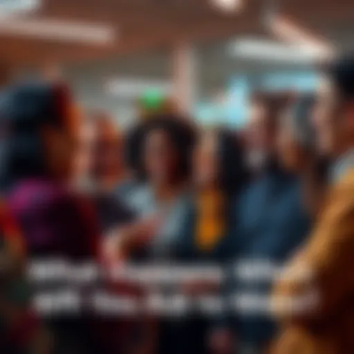 A group of diverse people engaged in discussion, sharing their experiences about asking for help.