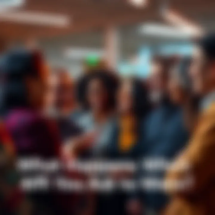 A group of diverse people engaged in discussion, sharing their experiences about asking for help.