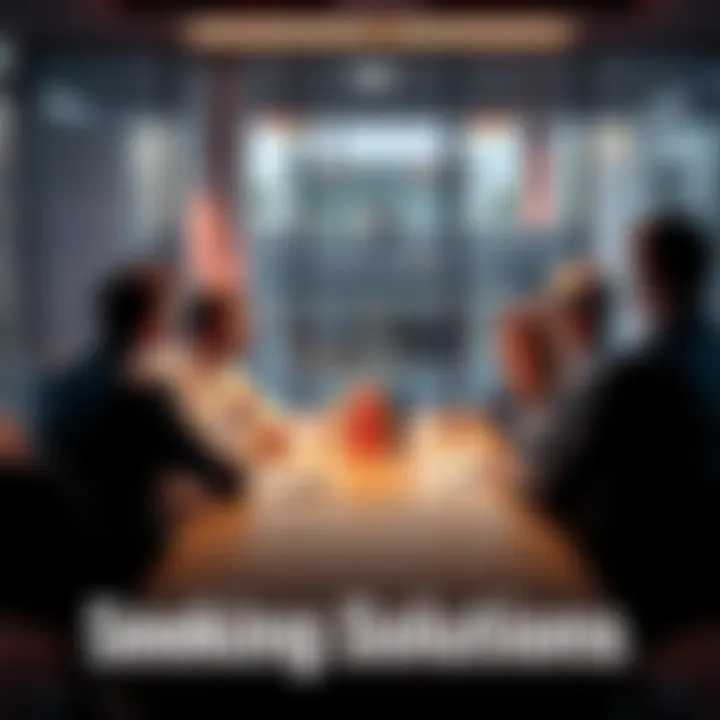 People gathered around a table discussing their challenges and sharing solutions