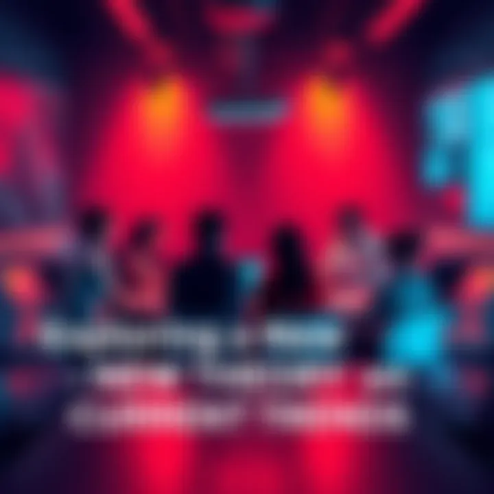 People gathered around a table sharing ideas about current social trends