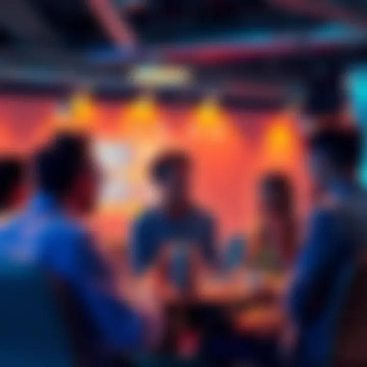 People engaged in a discussion, sharing insights on current trends.