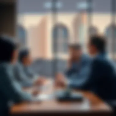 A group of people having a serious conversation around a table, with one person looking thoughtful and others listening intently.