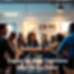 A diverse group of people in a relaxed setting sharing opinions and ideas