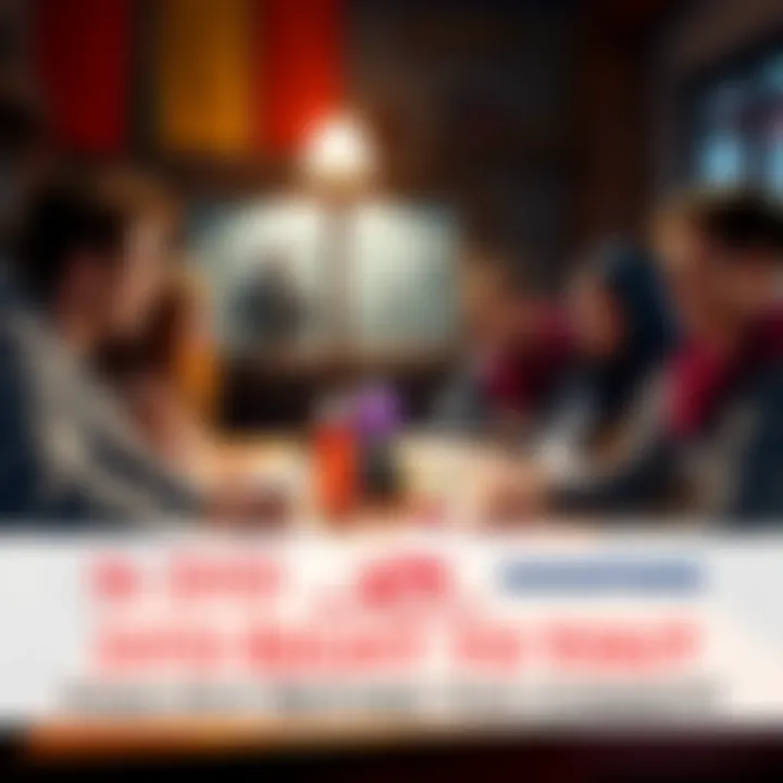 A group of friends gathered around a table, engaged in a game of Dungeons & Dragons with dice and character sheets laid out, showing their strategic gameplay and storytelling.