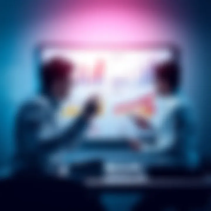 Growth Strategy Boost A team brainstorming with charts and graphs showing increasing growth metrics on a board