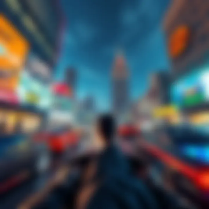 GTA Carcer City Stories Gameplay A player character navigating a city filled with cars and intense action in GTA: Carcer City Stories.