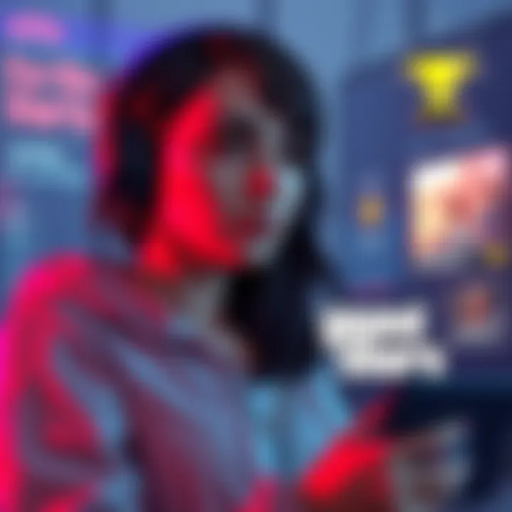 A female gamer in her 40s seeking help in GTA Online, showing game interface with trophy and crew members icons.