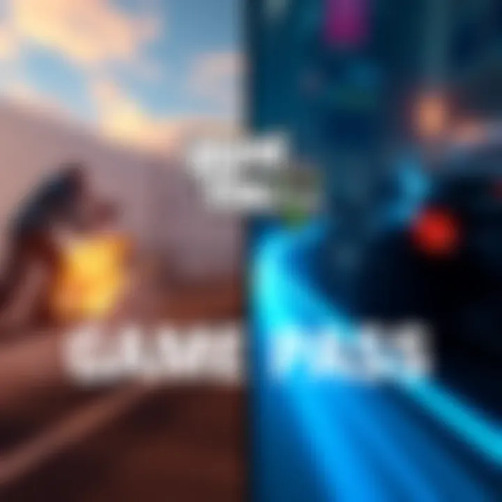 A split-screen view showing GTA 5 story mode on one side and online gameplay on the other, illustrating the differences between both modes.