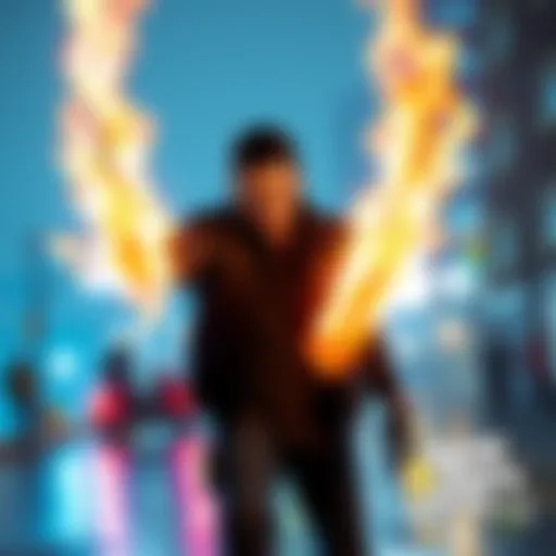 GTA 5 Mod with Alex Mercer's Powers A player using Alex Mercer's powers in GTA 5, showcasing vibrant abilities and thrilling action, with the game environment in the background.