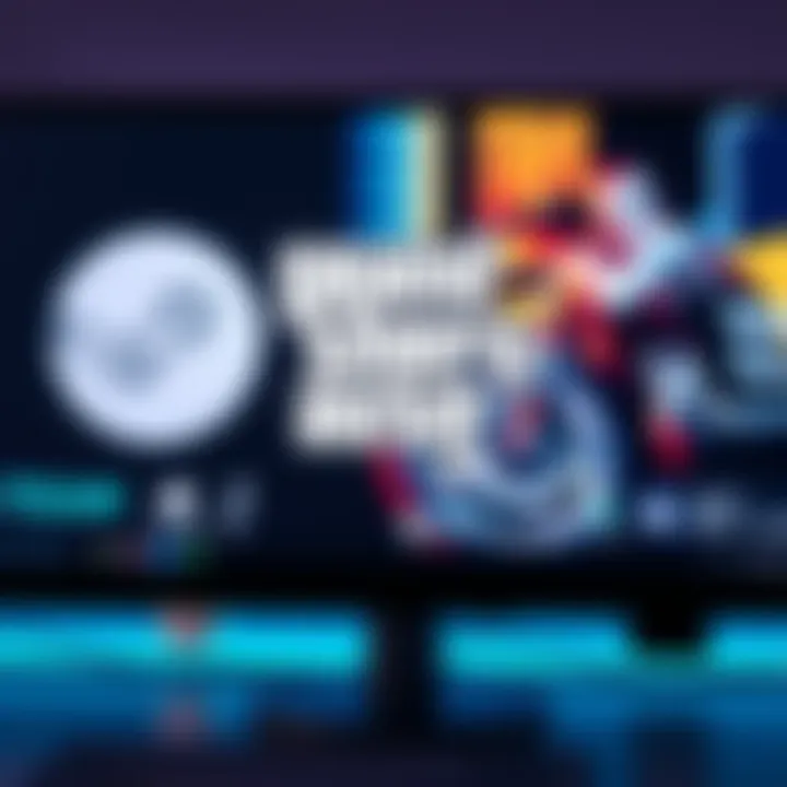 The Grand Theft Auto 5 logo displayed prominently on a computer screen with a Steam logo in the background